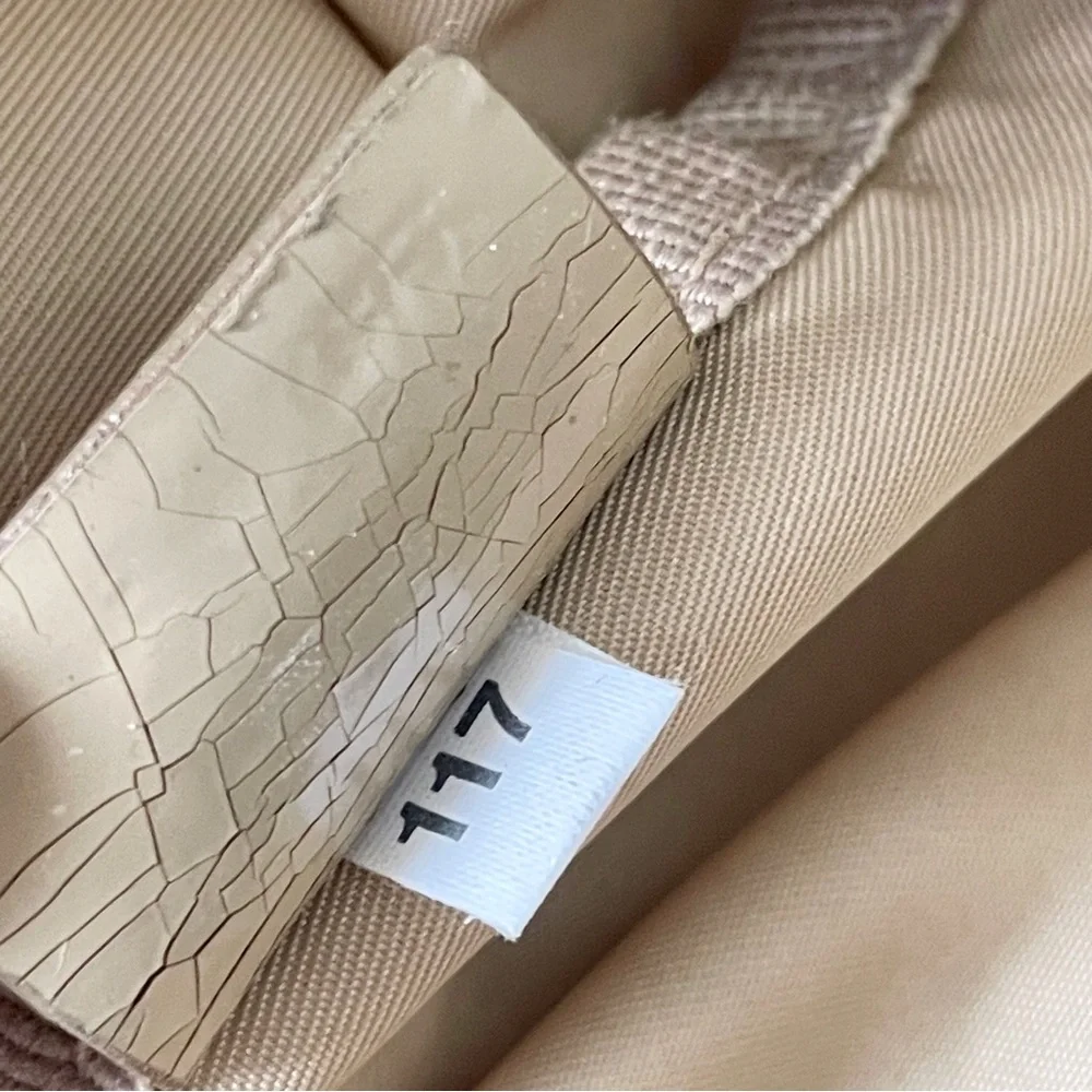 Prada tan Tessuto nylon and leather triangle logo shoulder tote bag